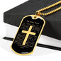 Lord's Prayer Necklace Stainless Steel or 18k Gold Dog Tag 24" Chain-Express Your Love Gifts