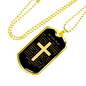 Lord's Prayer Necklace Stainless Steel or 18k Gold Dog Tag 24" Chain-Express Your Love Gifts