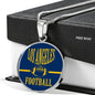 Los Angeles Circle Pendant Football Fan Necklace Stainless Steel or 18k Gold 18-22" - Express Your Love Gifts