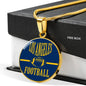 Los Angeles Circle Pendant Football Fan Necklace Stainless Steel or 18k Gold 18-22" - Express Your Love Gifts