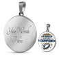 Los Angeles City Of Champions Circle Pendant Stainless Steel or 18k Gold 18-22-Express Your Love Gifts