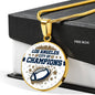 Los Angeles City Of Champions Circle Pendant Stainless Steel or 18k Gold 18-22-Express Your Love Gifts