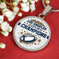 Los Angeles City Of Champions Circle Pendant Stainless Steel or 18k Gold 18-22-Express Your Love Gifts
