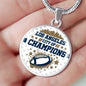Los Angeles City Of Champions Circle Pendant Stainless Steel or 18k Gold 18-22-Express Your Love Gifts