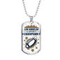 Los Angeles City Of Champions Necklace Stainless Steel or 18k Gold Dog Tag 24" Chain-Express Your Love Gifts