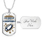 Los Angeles City Of Champions Necklace Stainless Steel or 18k Gold Dog Tag 24" Chain-Express Your Love Gifts