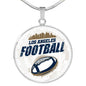 Los Angeles Football Circle Necklace-Express Your Love Gifts