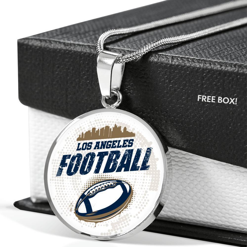 Los Angeles Football Circle Necklace-Express Your Love Gifts
