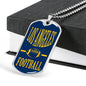 Los Angeles Football Fan Necklace Dog Tag Stainless Steel or 18k Gold 24" Chain - Express Your Love Gifts