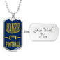 Los Angeles Football Fan Necklace Dog Tag Stainless Steel or 18k Gold 24" Chain - Express Your Love Gifts
