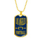 Los Angeles Football Fan Necklace Dog Tag Stainless Steel or 18k Gold 24" Chain - Express Your Love Gifts