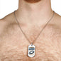 Los Angeles Football Necklace Stainless Steel or 18k Gold Dog Tag 24" Chain-Express Your Love Gifts