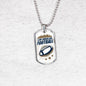 Los Angeles Football Necklace Stainless Steel or 18k Gold Dog Tag 24" Chain-Express Your Love Gifts