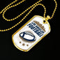 Los Angeles Football Necklace Stainless Steel or 18k Gold Dog Tag 24" Chain-Express Your Love Gifts