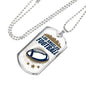 Los Angeles Football Necklace Stainless Steel or 18k Gold Dog Tag 24" Chain-Express Your Love Gifts