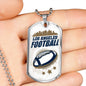 Los Angeles Football Necklace Stainless Steel or 18k Gold Dog Tag 24" Chain-Express Your Love Gifts