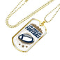 Los Angeles Football Necklace Stainless Steel or 18k Gold Dog Tag 24" Chain-Express Your Love Gifts