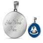 Louisiana State Flag Necklace Stainless Steel or 18k Gold Circle Pendant 18-22" - Express Your Love Gifts