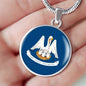 Louisiana State Flag Necklace Stainless Steel or 18k Gold Circle Pendant 18-22" - Express Your Love Gifts
