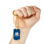 Louisiana Flag Necklace Stainless Steel or 18k Gold Dog Tag 24" Chain - Express Your Love Gifts