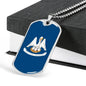 Louisiana Flag Necklace Stainless Steel or 18k Gold Dog Tag 24" Chain - Express Your Love Gifts