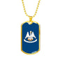 Louisiana Flag Necklace Stainless Steel or 18k Gold Dog Tag 24" Chain - Express Your Love Gifts