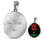Love Africa Heart Black Pride Circle Pendant Necklace Stainless Steel or 18k Gold 18-22 - Express Your Love Gifts