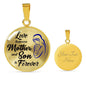 Love Between Mother And Son Is Forever Circle Necklace 18k Gold 18-22"-Express Your Love Gifts