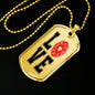 Love Firefighter Dog Tag Stainless Steel or 18k Gold 24" Chain - Express Your Love Gifts