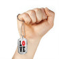 Love Firefighter Dog Tag Stainless Steel or 18k Gold 24" Chain - Express Your Love Gifts