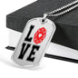 Love Firefighter Dog Tag Stainless Steel or 18k Gold 24" Chain - Express Your Love Gifts