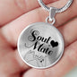 Love Gift Soul Mate Circle Pendant Necklace Stainless Steel or 18k Gold 18-22" - Express Your Love Gifts