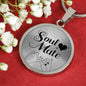 Love Gift Soul Mate Circle Pendant Necklace Stainless Steel or 18k Gold 18-22" - Express Your Love Gifts
