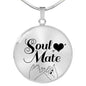 Love Gift Soul Mate Circle Pendant Necklace Stainless Steel or 18k Gold 18-22" - Express Your Love Gifts