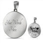 Love Gift Soul Mate Circle Pendant Necklace Stainless Steel or 18k Gold 18-22" - Express Your Love Gifts