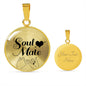 Love Gift Soul Mate Circle Pendant Necklace Stainless Steel or 18k Gold 18-22" - Express Your Love Gifts
