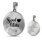 Love Gift Soul Mate Circle Pendant Necklace Stainless Steel or 18k Gold 18-22" - Express Your Love Gifts