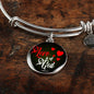 Love Is Of God 1 John 4:7 Circle Bracelet Bangle - Express Your Love Gifts