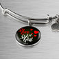 Love Is Of God 1 John 4:7 Circle Bracelet Bangle - Express Your Love Gifts