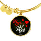Love Is Of God 1 John 4:7 Circle Bracelet Bangle - Express Your Love Gifts