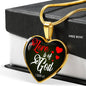Love Is Of God Necklace Stainless Steel or 18k Gold Heart Pendant 18-22" - Express Your Love Gifts