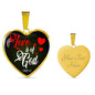 Love Is Of God Necklace Stainless Steel or 18k Gold Heart Pendant 18-22" - Express Your Love Gifts
