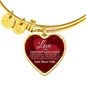 Love Is Patient And It Never Fails Heart Bracelet Bangle - Express Your Love Gifts