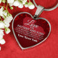 Love Is Patient And It Never Fails Stainless Steel or 18k Gold Heart Pendant Necklace 18-22" - Express Your Love Gifts