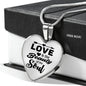 Love Is The Beauty Of The Soul Necklace Stainless Steel or 18k Gold Heart Pendant 18-22" - Express Your Love Gifts