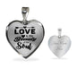 Love Is The Beauty Of The Soul Necklace Stainless Steel or 18k Gold Heart Pendant 18-22" - Express Your Love Gifts