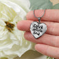 Love Is The Beauty Of The Soul Necklace Stainless Steel or 18k Gold Heart Pendant 18-22" - Express Your Love Gifts