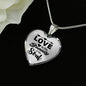 Love Is The Beauty Of The Soul Necklace Stainless Steel or 18k Gold Heart Pendant 18-22" - Express Your Love Gifts