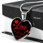 Love is You Need Necklace Stainless Steel or 18k Gold Heart Pendant 18-22'' - Express Your Love Gifts