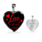 Love is You Need Necklace Stainless Steel or 18k Gold Heart Pendant 18-22'' - Express Your Love Gifts